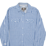 TIMBERLAND Mens Shirt Blue Check Long Sleeve S