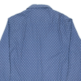 TED BAKER Mens Shirt Blue Geometric Long Sleeve XL
