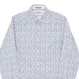 TED BAKER Mens Shirt Blue Floral Long Sleeve XS