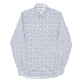 TED BAKER Mens Shirt Blue Floral Long Sleeve XS