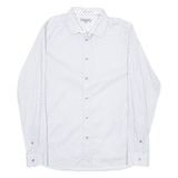 TED BAKER Mens Shirt White Geometric Long Sleeve M