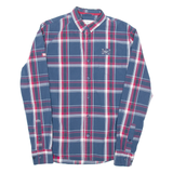 DIESEL Mens Shirt Blue Plaid Long Sleeve S