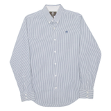 TIMBERLAND Mens Shirt Blue Striped Long Sleeve L