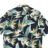 URBAN CLASSICS Mens Shirt Black Viscose Floral S