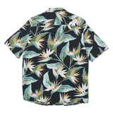 URBAN CLASSICS Mens Shirt Black Viscose Floral S