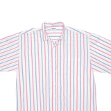 TORERO Mens Shirt White Striped L