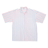TORERO Mens Shirt White Striped L