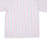 TORERO Mens Shirt White Striped L