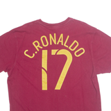 NIKE Portugal FC C.Ronaldo Mens Football Shirt T-Shirt Maroon XL