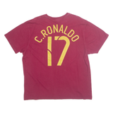 NIKE Portugal FC C.Ronaldo Mens Football Shirt T-Shirt Maroon XL