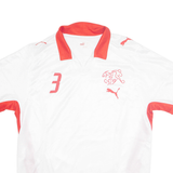 PUMA Swiss FC 3 Zehntner Mens Football Shirt Jersey White Collared L