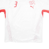 PUMA Swiss FC 3 Zehntner Mens Football Shirt Jersey White Collared L