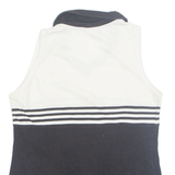 ADIDAS F40 Womens Vest Cream Sleeveless 90s Collared M