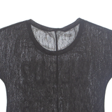 VERT DE RAGE Sheer Netted Cropped Womens T-Shirt Black M