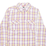 THE NORTH FACE Outdoor Womens Shirt Purple Check Long Sleeve S