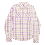 THE NORTH FACE Outdoor Womens Shirt Purple Check Long Sleeve S