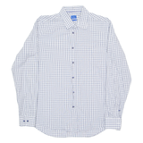 JOOP Mens Shirt White Check Long Sleeve L