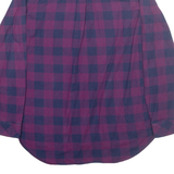 HILFIGER DENIM Womens Flannel Shirt Purple Check Long Sleeve S