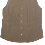 COLUMBIA Womens Shirt Brown Check Sleeveless L