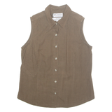 COLUMBIA Womens Shirt Brown Check Sleeveless L