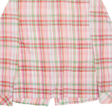 Womens Shirt Pink Check Long Sleeve S