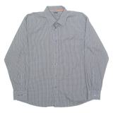 RENATO CAVALLI Mens Shirt Black Check Long Sleeve XL