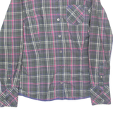 HILFIGER DENIM Womens Shirt Grey Check Long Sleeve M