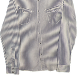 LEVI'S Mens Shirt Black Striped Long Sleeve M