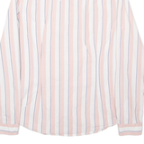 TOMMY JEANS Mens Shirt Pink Striped Long Sleeve M