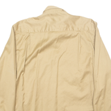 HAJK Mens Plain Shirt Brown Long Sleeve M