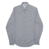 TOMMY HILFIGER Mens Plain Shirt Grey Long Sleeve S