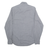 TOMMY HILFIGER Mens Plain Shirt Grey Long Sleeve S