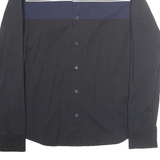 CALVIN KLEIN JEANS Mens Plain Shirt Black Long Sleeve M