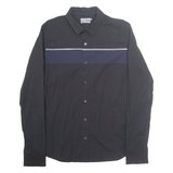 CALVIN KLEIN JEANS Mens Plain Shirt Black Long Sleeve M