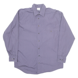 Mens Plain Shirt Blue Long Sleeve M