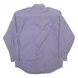 Mens Plain Shirt Blue Long Sleeve M