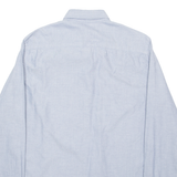 TOMMY HILFIGER Mens Plain Shirt Blue Long Sleeve S