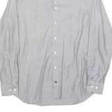 TOMMY HILFIGER Mens Plain Shirt Black Chevron Long Sleeve M