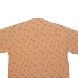 VIKTOR EMMANUEL Mens Shirt Beige Crazy Pattern M