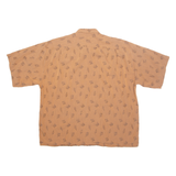 VIKTOR EMMANUEL Mens Shirt Beige Crazy Pattern M