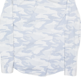 CALVIN KLEIN Mens Shirt White Crazy Pattern Long Sleeve S