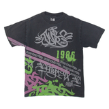 DYSE ONE CLOTHING Graffiti Mens T-Shirt Grey M