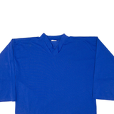 Mens Jersey Blue 3/4 Sleeve V-Neck M