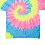 GILDAN Mens Tie Dye T-Shirt Yellow L