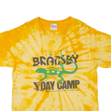 HANES Lizard Mens Tie Dye T-Shirt Yellow M
