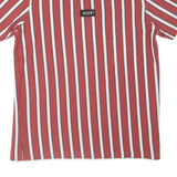 HUF Striped Mens T-Shirt Red L