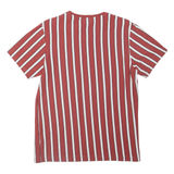 HUF Striped Mens T-Shirt Red L