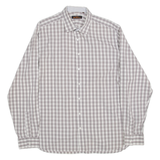BEN SHERMAN Mens Shirt Grey Gingham Long Sleeve M