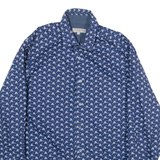 TED BAKER Mens Shirt Blue Floral Long Sleeve M