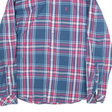 JOULES Slim Fit Mens Shirt Blue Check Long Sleeve L